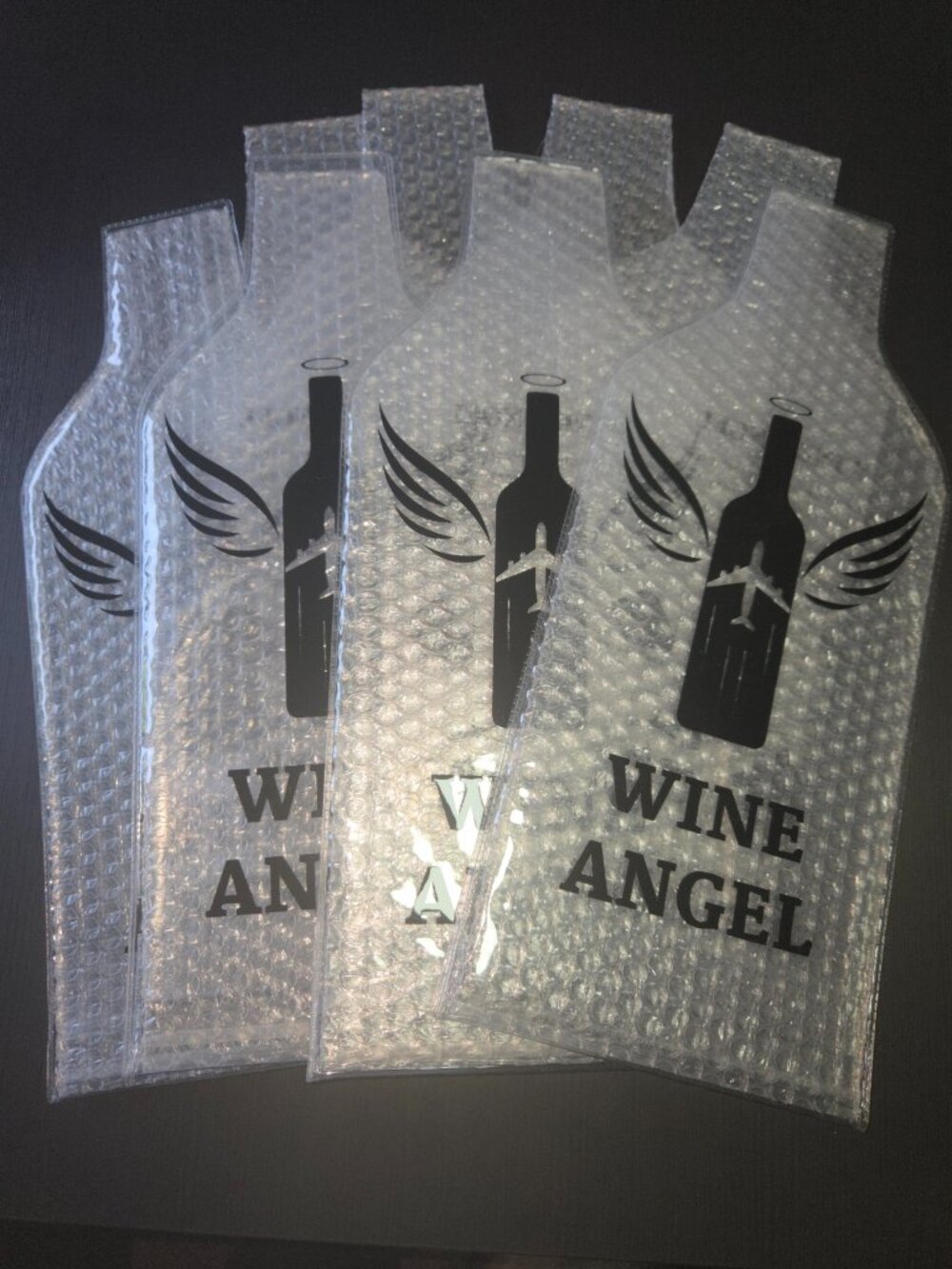 Wine Angel Bottle Protector for Travel Leak-Proof Impact Resist Reusable -4 Bags